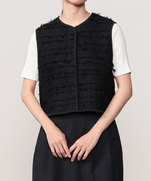 ADAWASのフリンジベスト ADAWAS（アダワズ）の「ADAWAS | 〈別注〉フリンジ ツイード