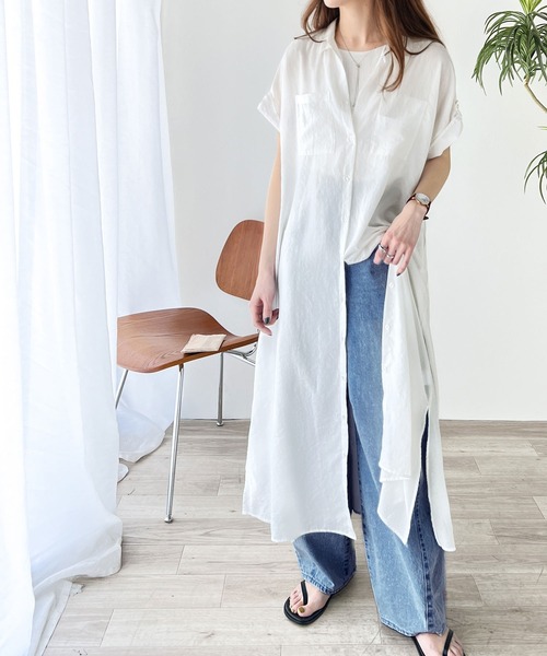 セール】機能性×こなれ大人カジュアル。エアリータッチシャツ