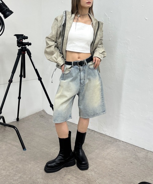 WHO'S WHO gallery（フーズフーギャラリー）の「ショートリブキャミ（キャミソール・レディース・グレー/オフホワイト/ブラック/ライトグレー・FREE）」の9枚目の写真