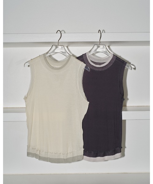 TODAYFUL（トゥデイフル）の「High gauge layered tank top（タンクトップ・レディース・キナリ/チャコールグレー・FREE）」の9枚目の写真