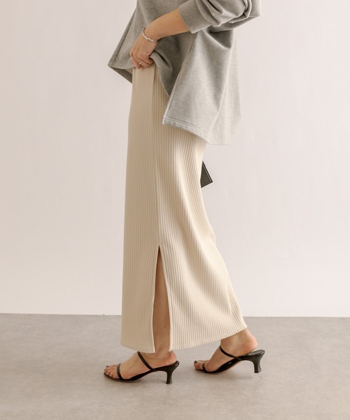 RIVE DROITE（リヴドロワ）の「リブカットタイトスカート（スカート・レディース・ホワイト系その他/ブラック/カーキ・36/38/40）」の9枚目の写真