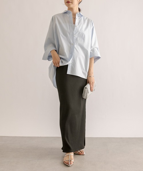 RIVE DROITE（リヴドロワ）の「リブカットタイトスカート（スカート・レディース・ホワイト系その他/ブラック/カーキ・36/38/40）」の12枚目の写真