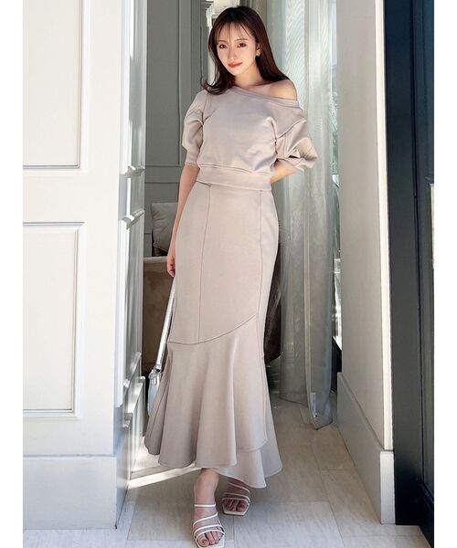 SLY tシャツ PUFF SLEEVE GATHER CUT TOPS パフスリーブ