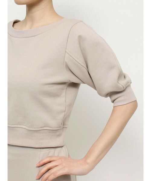 RESEXXY(リゼクシー)の「ミニ裏毛パフスリーブトップス【セットアップ着用可能】(Tシャツ/カットソー・レディース・ベージュ/グレー/ブラック・FREE)」の8枚目の写真
