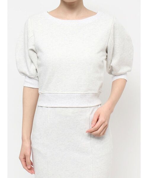 RESEXXY(リゼクシー)の「ミニ裏毛パフスリーブトップス【セットアップ着用可能】(Tシャツ/カットソー・レディース・ベージュ/グレー/ブラック・FREE)」の15枚目の写真