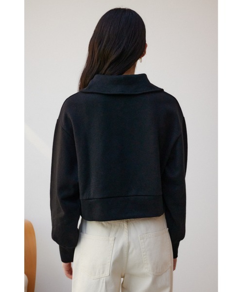 AZUL by moussy(アズールバイマウジー)の「ラメ裏毛ジップアップトップス(スウェット・レディース・グレー/アイボリー/ブラック・FREE)」の19枚目の写真