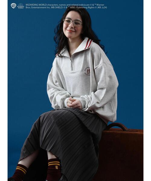 Green Parks(グリーンパークス)の「ハリーポッター/ハーフジップ裏毛プルオーバー(スウェット・レディース・ブルー/イエロー/レッド/グリーン・FREE)」の5枚目の写真