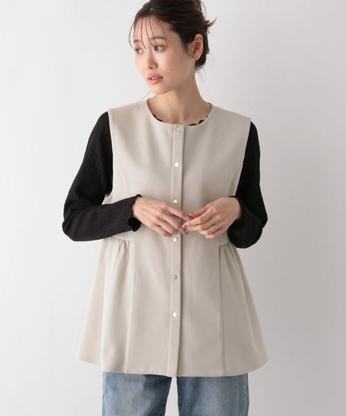 GLOBAL WORK｜ツイードペプラムジレ/133624 | Rakuten Fashion