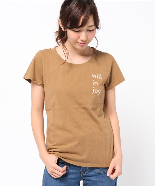 Kastane(カスタネ)の「衿ラインクルーTEE(Tシャツ/カットソー・レディース・アイボリー/ネイビー/ブラウン・FREE)」の14枚目の写真