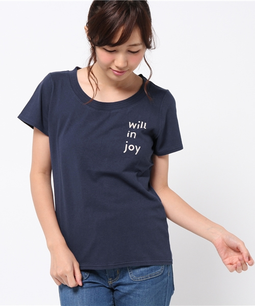 Kastane(カスタネ)の「衿ラインクルーTEE(Tシャツ/カットソー・レディース・アイボリー/ネイビー/ブラウン・FREE)」の3枚目の写真