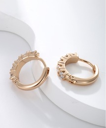 ビジューフープピアス