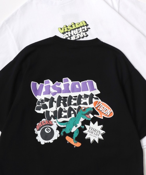 VISION STREET WEAR(ヴィジョンストリートウェア)の「VISION STREET WEAR/ヴィジョンストリートウェア オーバーサイズ グラフィック バックプリント 半袖Tシャツ/リンガーT/レディース メンズ(Tシャツ/カットソー・メンズ・ホワイト/ホワイト系その他/ブラック/ブラック系その他2/ブラック系その他/ホワイト系その他2/ブラック系その他3/ホワイト系その他3/ホワイト系その他4/ホワイト系その他5/チャコール/ブラック系その他4・M/L/LL)」の9枚目の写真