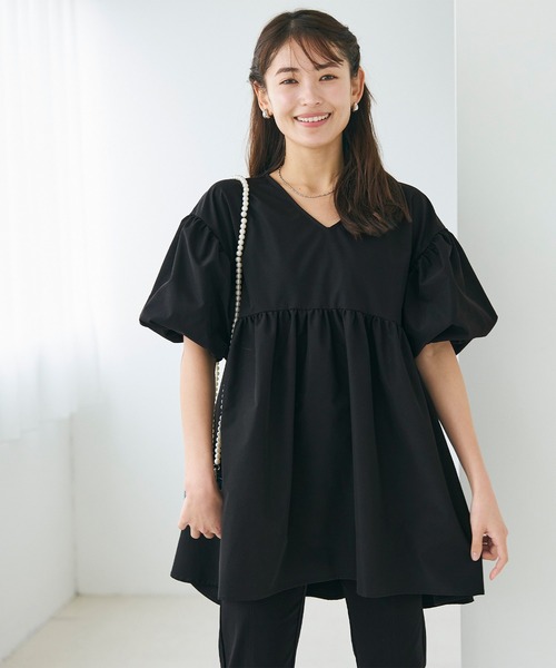 coca（coca）（コカ）の「パリフワVネックギャザーブラウス