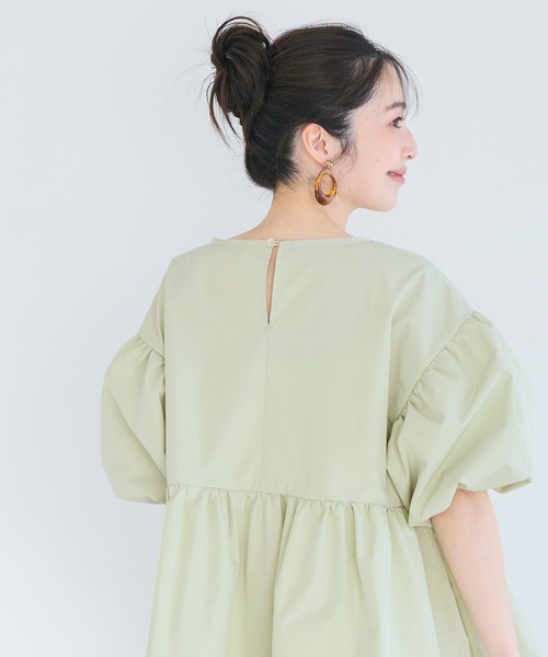 coca(coca)(コカ)の「\ZOZO限定再入荷/お気に入り数7300越え!!パリフワVネックギャザーブラウス(シャツ/ブラウス・レディース・グリーン/ブラック・L/M)」の18枚目の写真