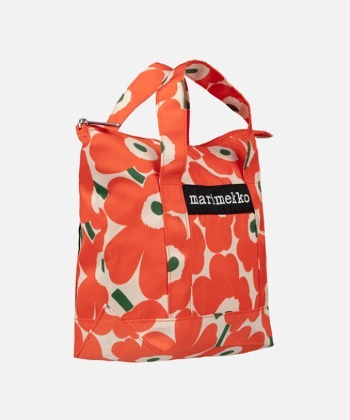 marimekkoマリメッコ　2way　トートバッグ、ショルダーバック　オレンジ セール】マリメッコ marimekko マリメッコ トートバッグ