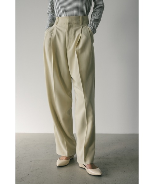 STYLEMIXER（スタイルミキサー）の「ベーシックツータックパンツ ロング（スラックス・レディース・ライトグレー/ネイビー/ミント/アイボリー・SMALL/MEDIUM）」の5枚目の写真