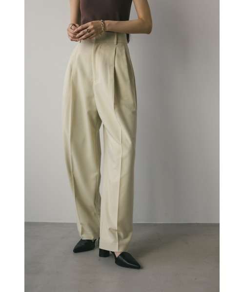 STYLEMIXER（スタイルミキサー）の「ベーシックツータックパンツ ロング（スラックス・レディース・ライトグレー/ネイビー/ミント/アイボリー・SMALL/MEDIUM）」の7枚目の写真