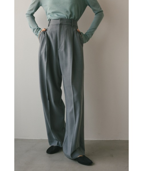 STYLEMIXER（スタイルミキサー）の「ベーシックツータックパンツ ロング（スラックス・レディース・ライトグレー/ネイビー/ミント/アイボリー・SMALL/MEDIUM）」の19枚目の写真