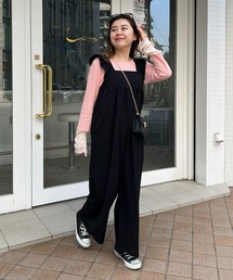 prose verse | 【MOMO SELECT】フリルショルダーオールインワン(つなぎ/オールインワン)