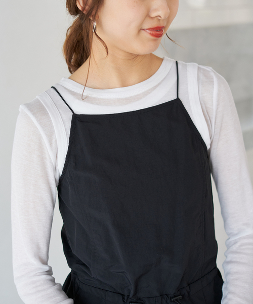 le（ル）の「【le / ル 】TENCEL LAYERED TOP（Tシャツ/カットソー・レディース・ホワイト/マルーン/グレー・FREE）」の19枚目の写真