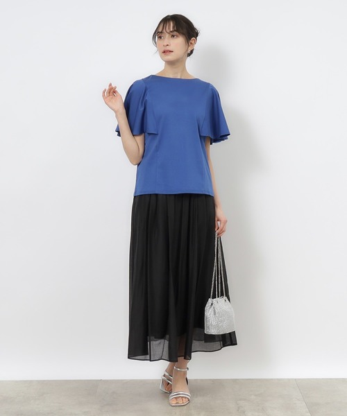 OPAQUE.CLIP（オペークドットクリップ）の「◆セットアップ対応 シアータックギャザースカート【洗濯機洗い可】（スカート・レディース・オレンジ/ブラウン系その他/グリーン/ブラック・40/38/42/36）」の10枚目の写真