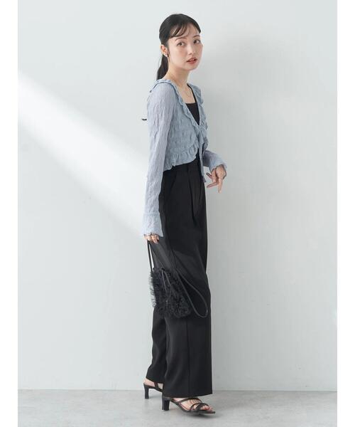 earth music&ecology（アースミュージックアンドエコロジー）の「フリルレースカーディガン（カーディガン/ボレロ・レディース・ホワイト/イエロー/ブルー・FREE）」の22枚目の写真