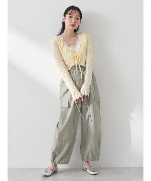 earth music&ecology（アースミュージックアンドエコロジー）の「フリルレースカーディガン（カーディガン/ボレロ・レディース・ホワイト/イエロー/ブルー・FREE）」の17枚目の写真