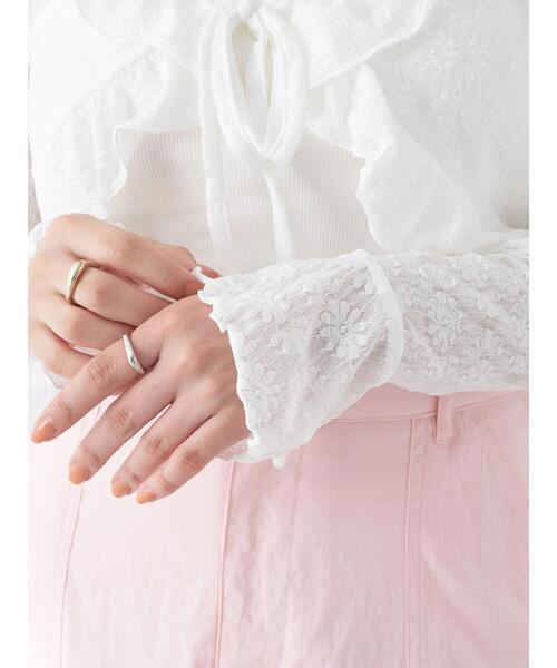 earth music&ecology（アースミュージックアンドエコロジー）の「フリルレースカーディガン（カーディガン/ボレロ・レディース・ホワイト/イエロー/ブルー・FREE）」の14枚目の写真