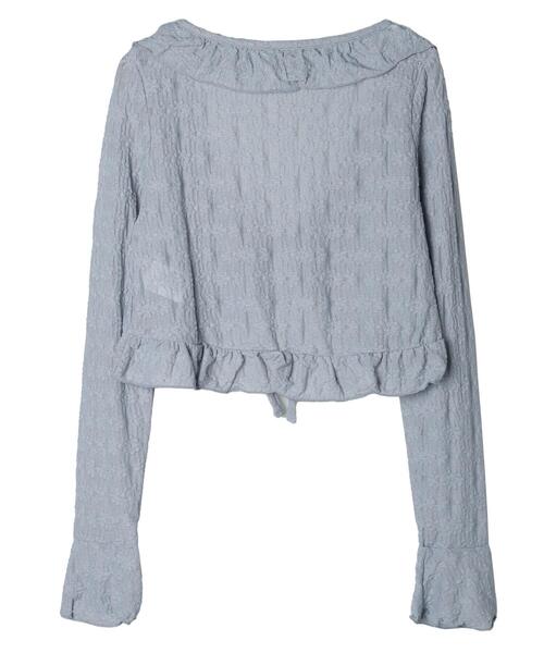 earth music&ecology（アースミュージックアンドエコロジー）の「フリルレースカーディガン（カーディガン/ボレロ・レディース・ホワイト/イエロー/ブルー・FREE）」の12枚目の写真