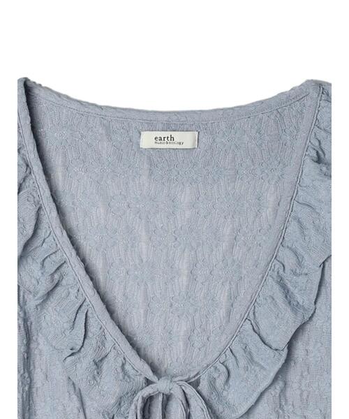 earth music&ecology（アースミュージックアンドエコロジー）の「フリルレースカーディガン（カーディガン/ボレロ・レディース・ホワイト/イエロー/ブルー・FREE）」の11枚目の写真