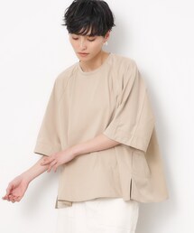 OPAQUE.CLIP | バックフハクドッキングAラインカットソー【洗濯機洗い可】(Tシャツ/カットソー)
