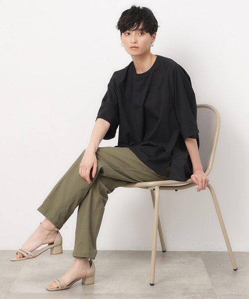 OPAQUE.CLIP（オペークドットクリップ）の「◆バックフハクドッキングAラインカットソー【洗濯機洗い可】（Tシャツ/カットソー・レディース・ホワイト/ブラック/ベージュ・38/42/40）」の21枚目の写真