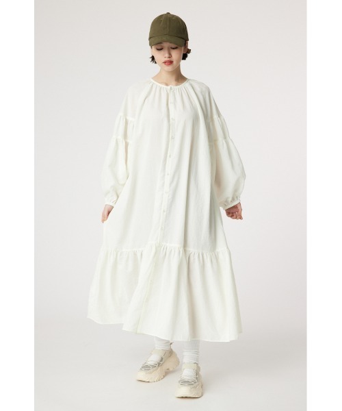 RODEO CROWNS WIDE BOWL(ロデオクラウンズワイドボウル)の「カフタンティアードワンピース(ワンピース・レディース・チャコールグレー/ベージュ系その他/オフホワイト・FREE)」の4枚目の写真