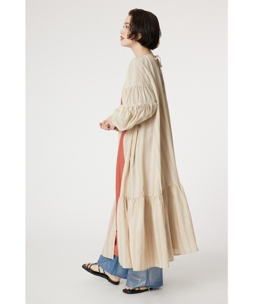 RODEO CROWNS WIDE BOWL(ロデオクラウンズワイドボウル)の「カフタンティアードワンピース(ワンピース・レディース・チャコールグレー/ベージュ系その他/オフホワイト・FREE)」の5枚目の写真