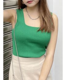 MURUA | スクエアミニマルタンク(ニット/セーター)