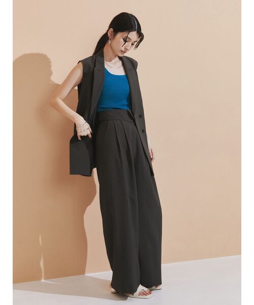 MURUA（ムルーア）の「スクエアミニマルタンク（ニット/セーター・レディース・ブルー/ブラック/オレンジ/グリーン/ホワイト・FREE）」の20枚目の写真