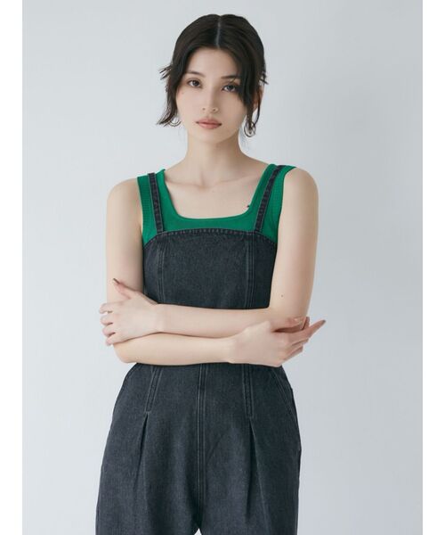 MURUA（ムルーア）の「スクエアミニマルタンク（ニット/セーター・レディース・ブルー/ブラック/オレンジ/グリーン/ホワイト・FREE）」の19枚目の写真