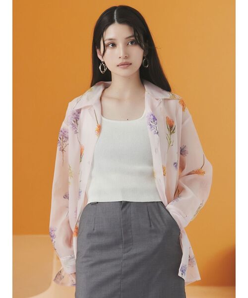 MURUA（ムルーア）の「スクエアミニマルタンク（ニット/セーター・レディース・ブルー/ブラック/オレンジ/グリーン/ホワイト・FREE）」の16枚目の写真