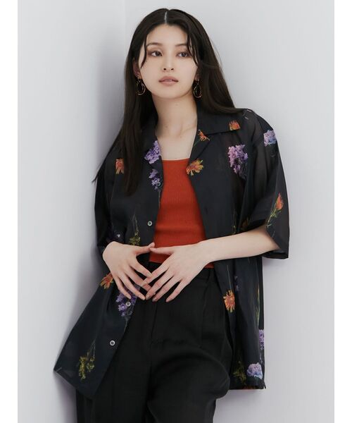 MURUA（ムルーア）の「スクエアミニマルタンク（ニット/セーター・レディース・ブルー/ブラック/オレンジ/グリーン/ホワイト・FREE）」の14枚目の写真