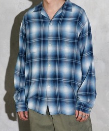 TOWNCRAFT（タウンクラフト）の「TOWNCRAFT / タウンクラフト 60S OMBRE LOOP COLLAR SHIRT MADE IN JAPAN オンブレレーヨンチェックシャツ 日本製（シャツ/ブラウス・メンズ）」