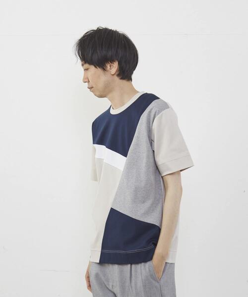 MEN'S MELROSE(メンズメルローズ)の「マーセライズドスムーステクニカルクルーネックTシャツ(Tシャツ/カットソー・メンズ・ホワイト/ベージュ・3/4/2)」の4枚目の写真