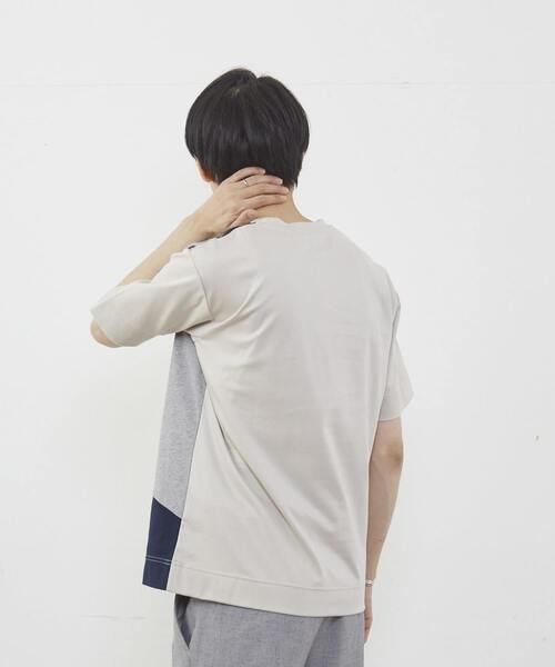 MEN'S MELROSE(メンズメルローズ)の「マーセライズドスムーステクニカルクルーネックTシャツ(Tシャツ/カットソー・メンズ・ホワイト/ベージュ・3/4/2)」の5枚目の写真