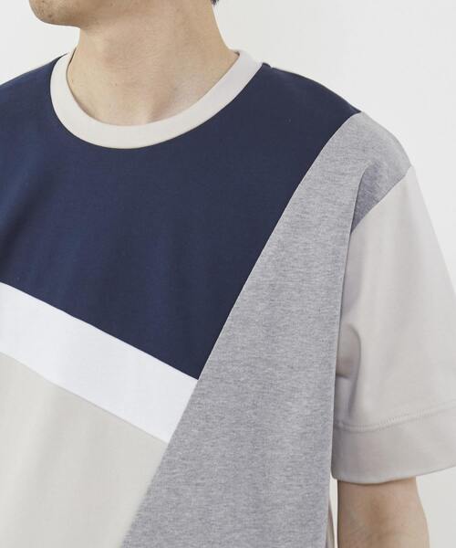 MEN'S MELROSE(メンズメルローズ)の「マーセライズドスムーステクニカルクルーネックTシャツ(Tシャツ/カットソー・メンズ・ホワイト/ベージュ・3/4/2)」の7枚目の写真