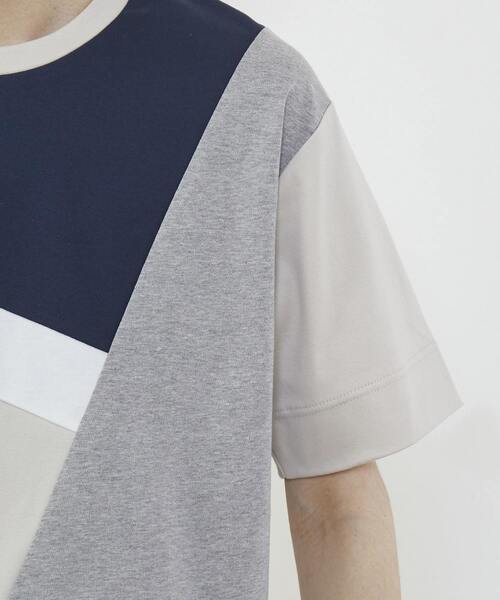 MEN'S MELROSE(メンズメルローズ)の「マーセライズドスムーステクニカルクルーネックTシャツ(Tシャツ/カットソー・メンズ・ホワイト/ベージュ・3/4/2)」の8枚目の写真