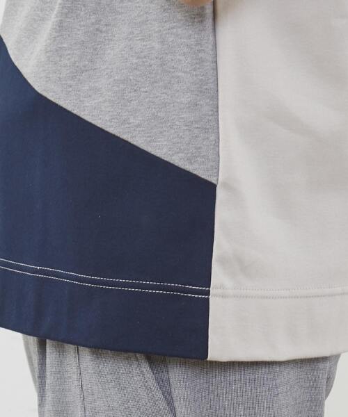 MEN'S MELROSE(メンズメルローズ)の「マーセライズドスムーステクニカルクルーネックTシャツ(Tシャツ/カットソー・メンズ・ホワイト/ベージュ・3/4/2)」の9枚目の写真