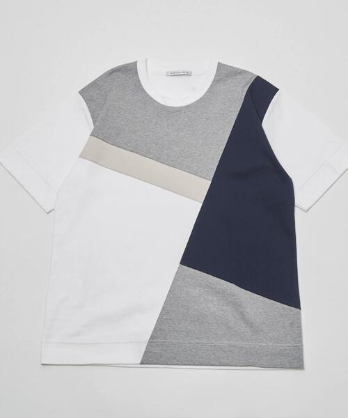 MEN'S MELROSE(メンズメルローズ)の「マーセライズドスムーステクニカルクルーネックTシャツ(Tシャツ/カットソー・メンズ・ホワイト/ベージュ・3/4/2)」の10枚目の写真