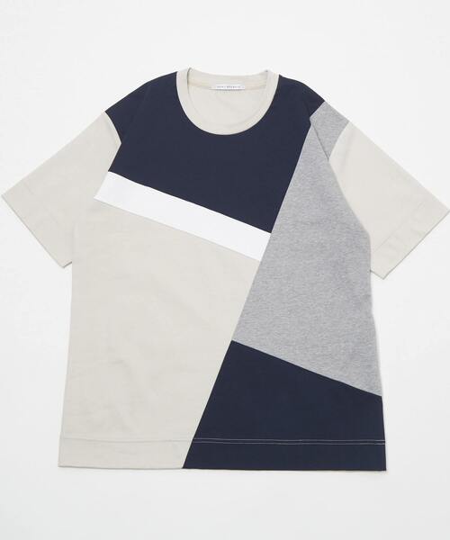 MEN'S MELROSE(メンズメルローズ)の「マーセライズドスムーステクニカルクルーネックTシャツ(Tシャツ/カットソー・メンズ・ホワイト/ベージュ・3/4/2)」の12枚目の写真