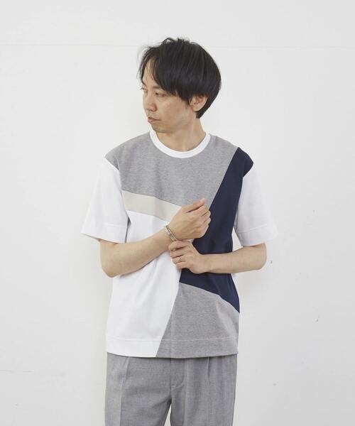 MEN'S MELROSE(メンズメルローズ)の「マーセライズドスムーステクニカルクルーネックTシャツ(Tシャツ/カットソー・メンズ・ホワイト/ベージュ・3/4/2)」の14枚目の写真