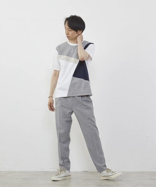 MEN'S MELROSE(メンズメルローズ)の「マーセライズドスムーステクニカルクルーネックTシャツ(Tシャツ/カットソー・メンズ・ホワイト/ベージュ・3/4/2)」の17枚目の写真