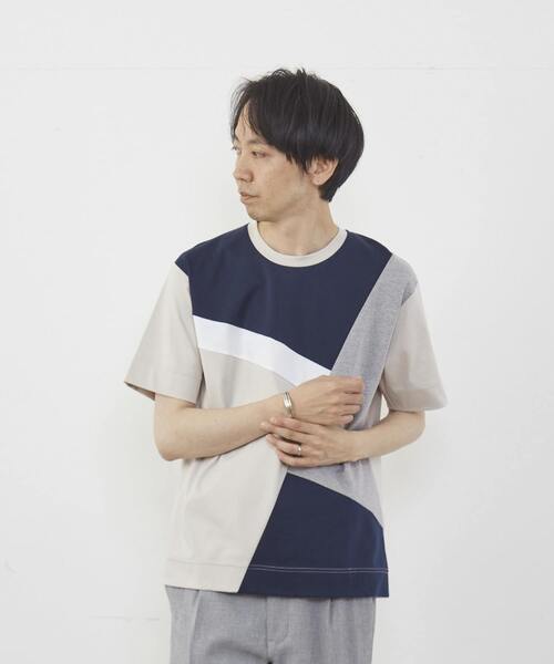 MEN'S MELROSE(メンズメルローズ)の「マーセライズドスムーステクニカルクルーネックTシャツ(Tシャツ/カットソー・メンズ・ホワイト/ベージュ・3/4/2)」の18枚目の写真